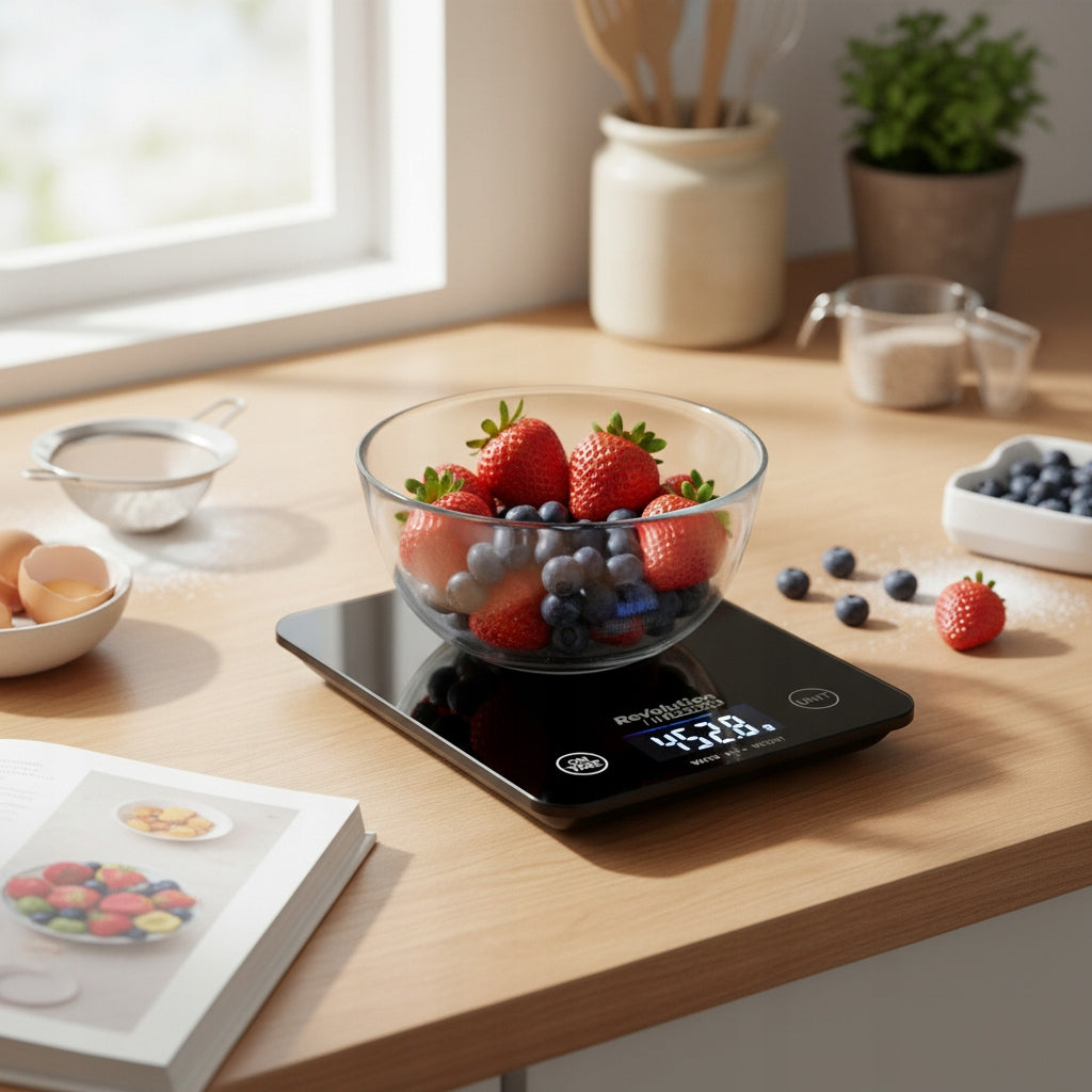 PRECISION ELECTRONIC KITCHEN SCALE 1 g - 5 kg GLASS BLACK JEWELERY Dominant color black