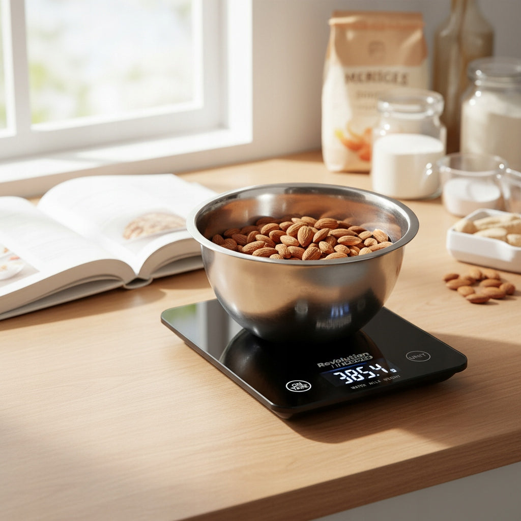 PRECISION ELECTRONIC KITCHEN SCALE 1 g - 5 kg GLASS BLACK JEWELERY Model RP-TSEK20 szklana mała waga kuchenna jubilerska