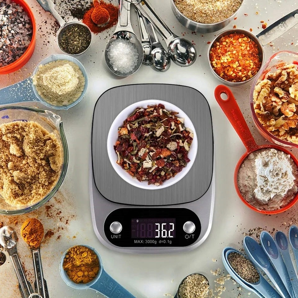 PRECISION KITCHEN SCALE 5000g/0,1g LCD DISPLAY JEWELERY Brand Lewer