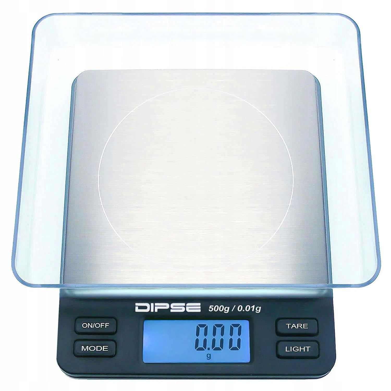 PRECISION POCKET SCALE 500 G X 0,01 G WITH LARGE PAN AND COVER + TARA