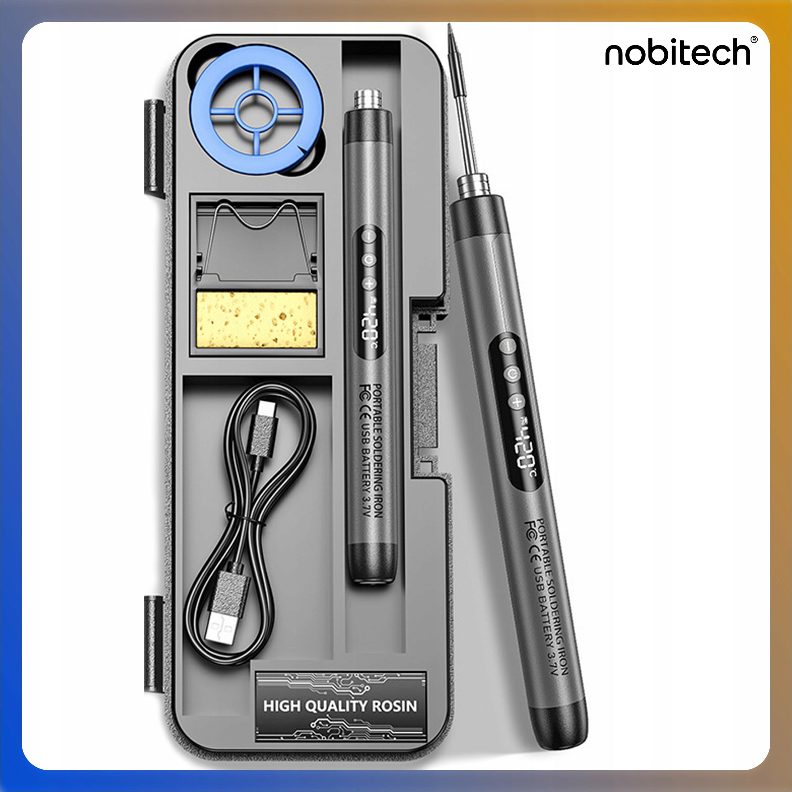 PRECISION SOLDERING IRON CORDLESS FLASK SET 420°C USB-C Packaging status original