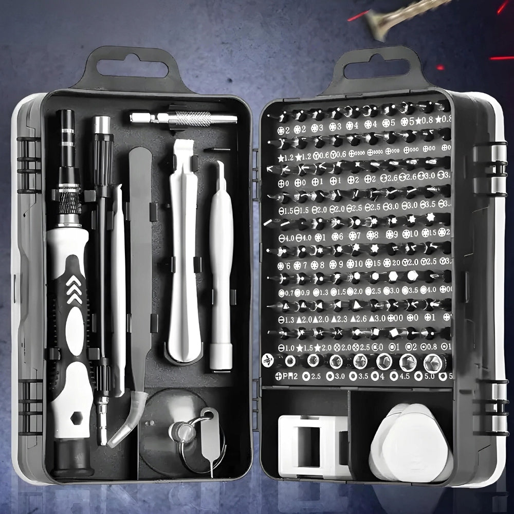 PRECISION TOOL KIT 115in1 BITS CAPS SOCKET WRENCHES Brand Korbi