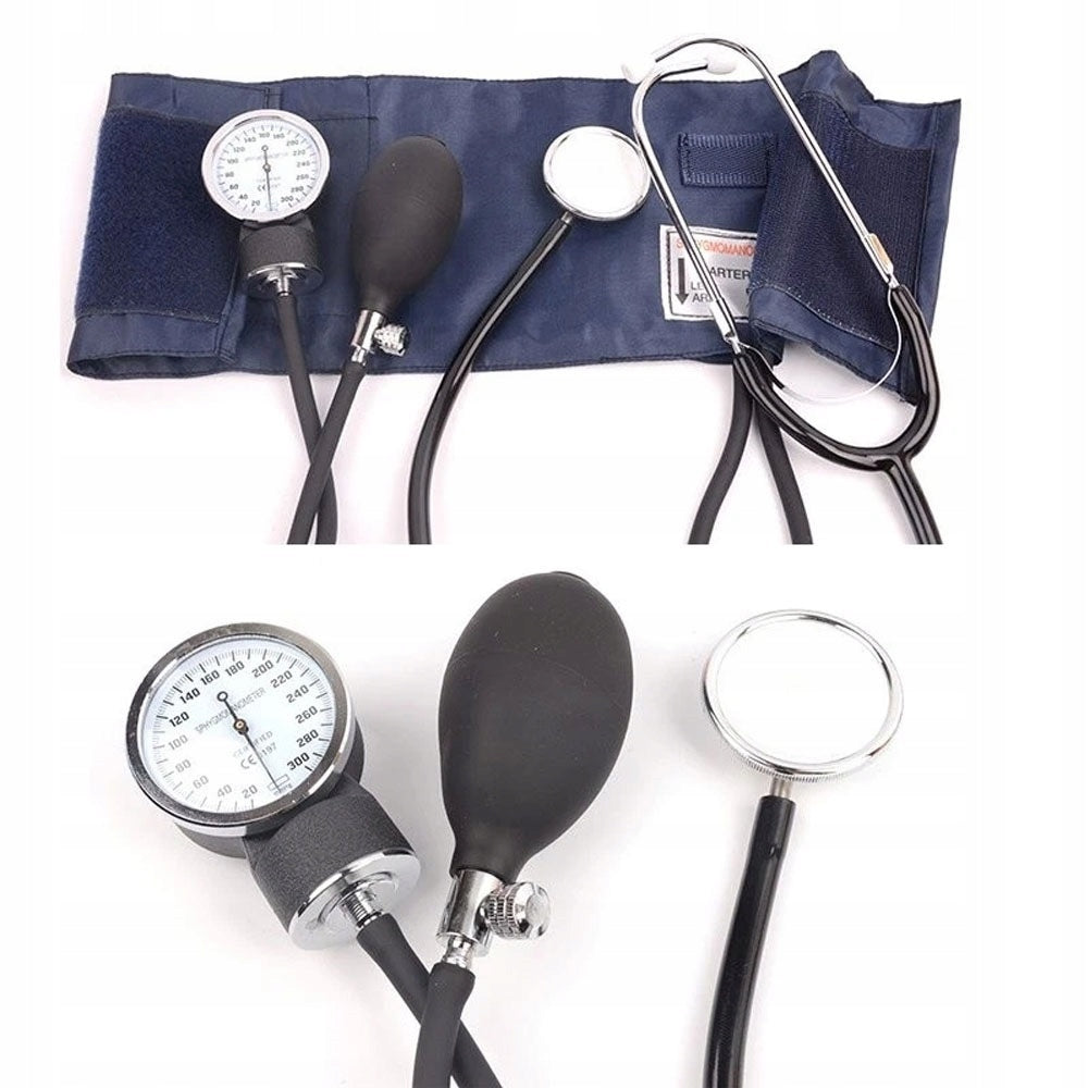 PREMIUM BLACK STETHOSCOPE BLOOD PRESSURE MONITOR FOR HOME AND TRAVEL