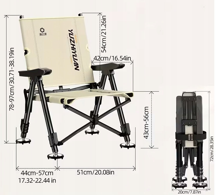 PREMIUM CAMPING FISHING LOUNGER CHAIR Manufacturer code KRZESŁO TURYSTYCZNE PREMIUM SKŁADANE