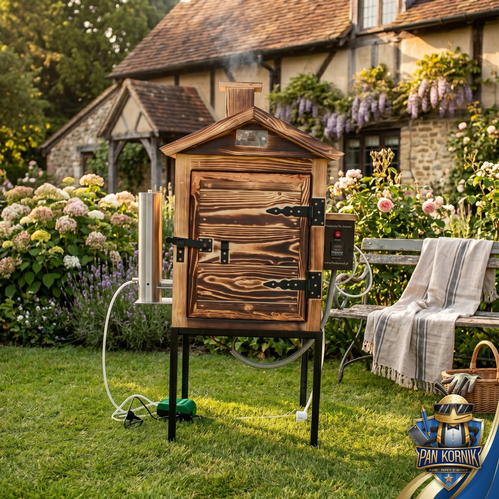 PREMIUM ELECTRIC WOODEN SMOKEHOUSE 100 LITERS MANUFACTURER PAN BARK BEETLE Packaging status original