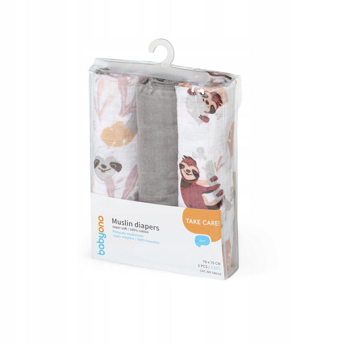 PREMIUM MUSLIN DIAPERS 3 PCS BABYONO Brand Babyono