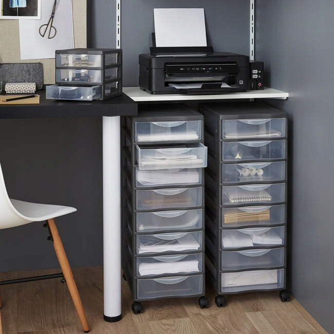 PREMIUM OFFICE ORGANIZER 8 DRAWERS ON WHEELS 68CM FOR DOCUMENTS / ACCESSORIES Brand no brand