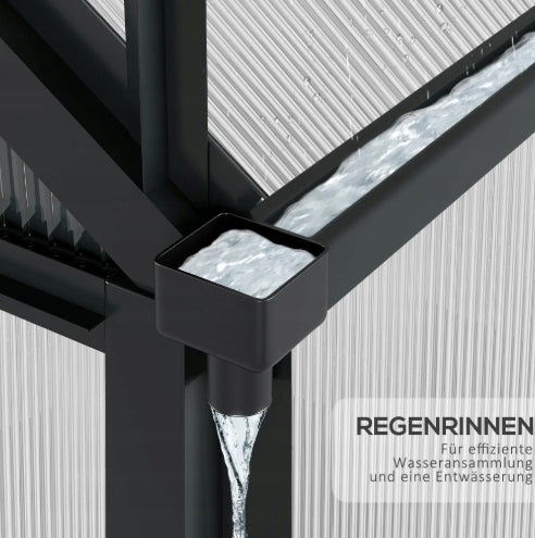 PREMIUM QUALITY POLYCARBONATE GREENHOUSE MADE OF POLYCARBONATE ANTHRACITE + FREEBIE EAN (GTIN) 5907196026805