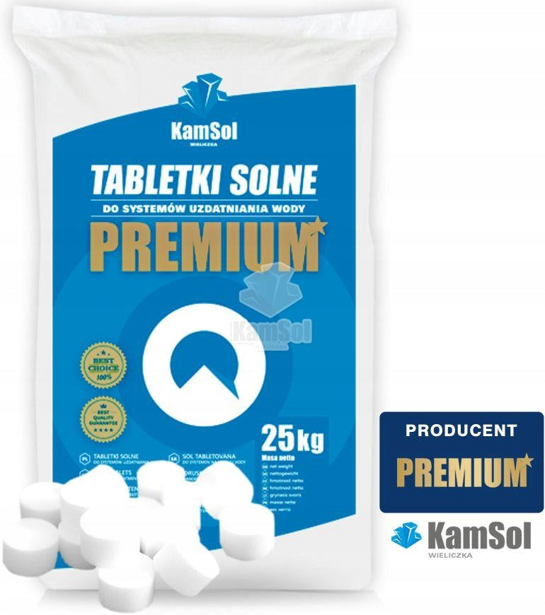 PREMIUM - SALT TABLETS FOR SOFTENERS 25KG - 99.9 % NaCl!!! Packaging status original