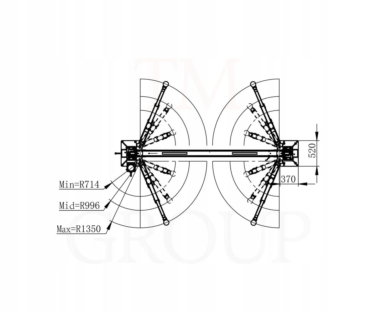 PREMIUM TWO-COLUMN LIFT COMBINED WITH SEMI-AUTOMATIC TOP 230V 4,5T Brand TM-Group