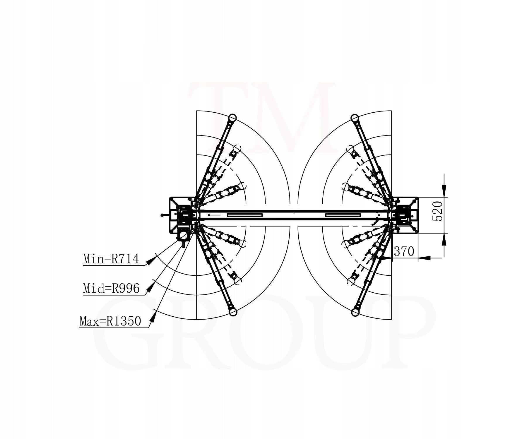 PREMIUM TWO-COLUMN LIFT COMBINED WITH SEMI-AUTOMATIC TOP 400V 4,5T Brand TM-Group