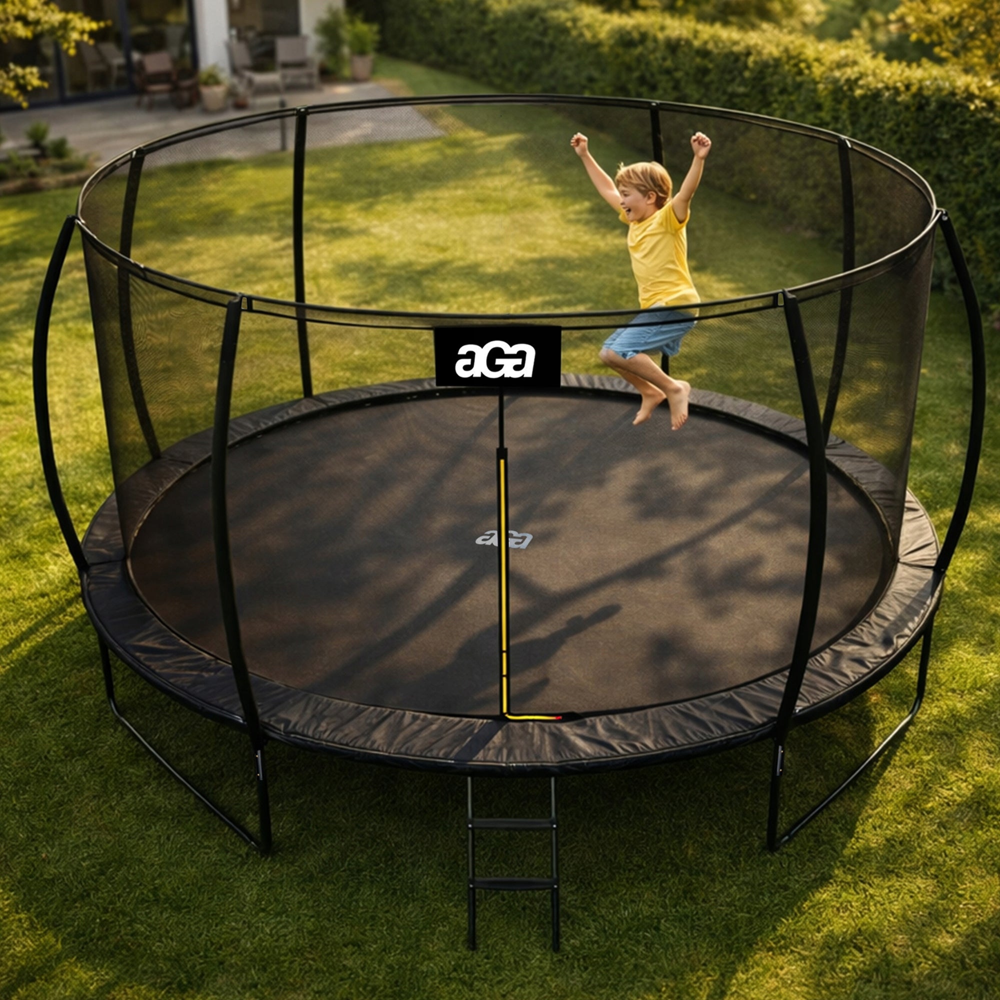 PREMIUM Trampoline EXCLUSIVE 430 cm 14 ft Aga Black MAX Safety HIT Manufacturer code MRPU1014BLACK