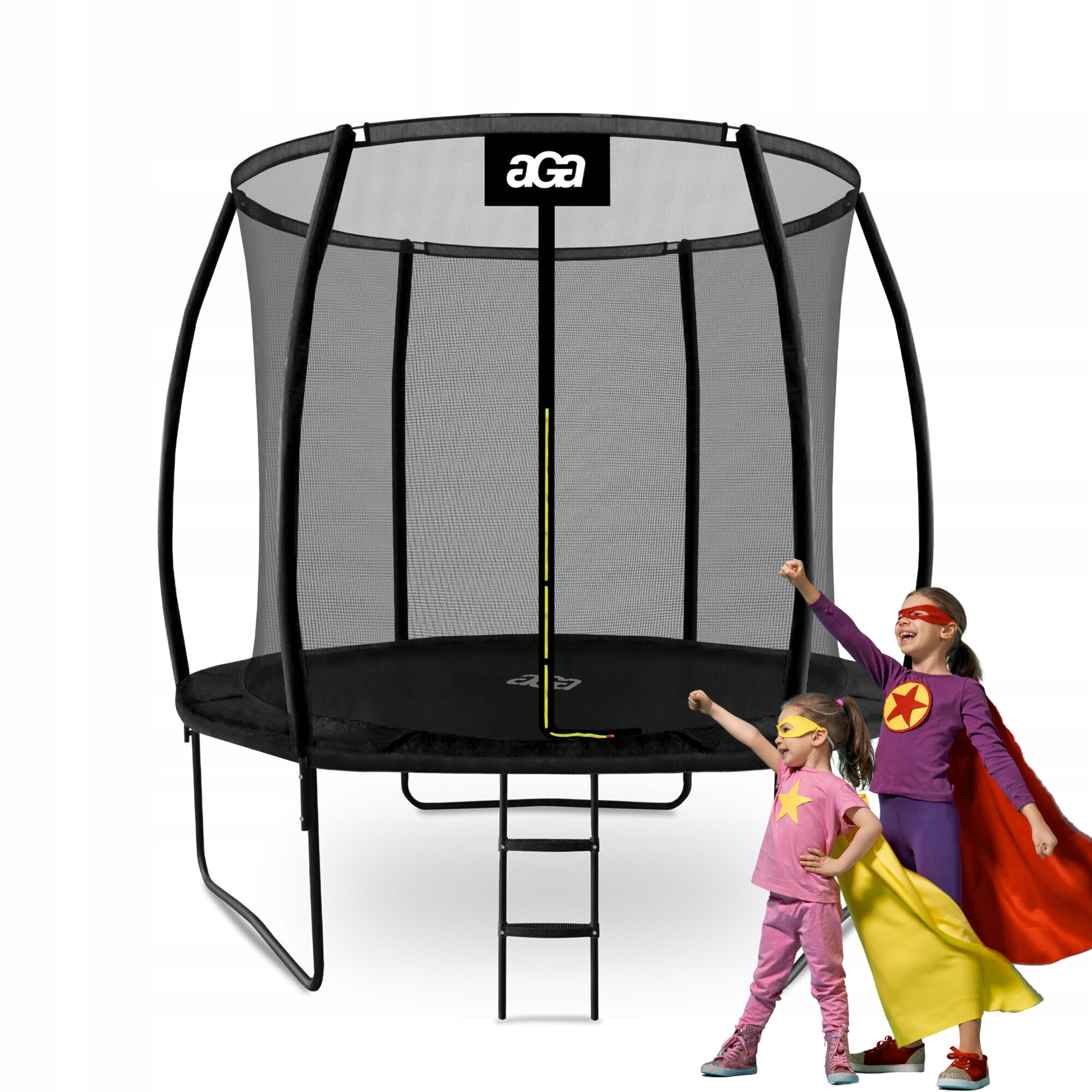 PREMIUM Trampoline SPORT EXCLUSIVE 250 cm 8 ft. Aga Black STRONG Safe