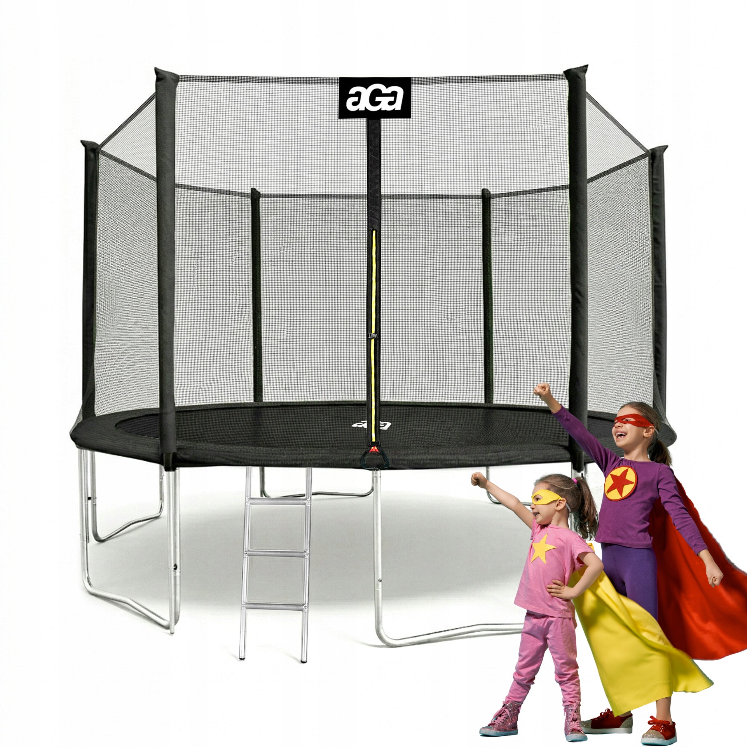 PREMIUM Trampoline SPORT PRO 430 cm 14 ft. Aga Black MAX Safety