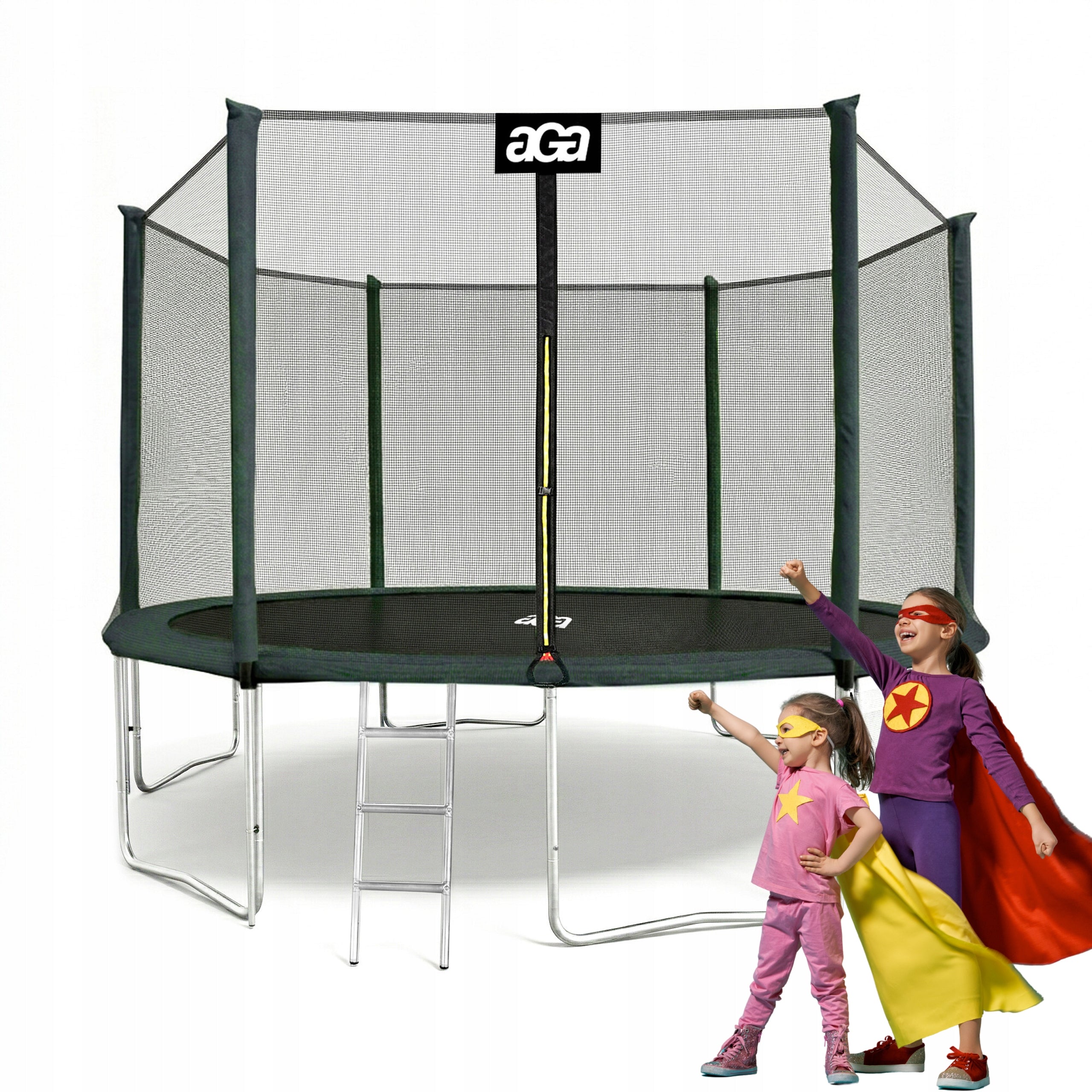PREMIUM Trampoline SPORT PRO 430 cm 14 ft Aga Green DG MAX Safety