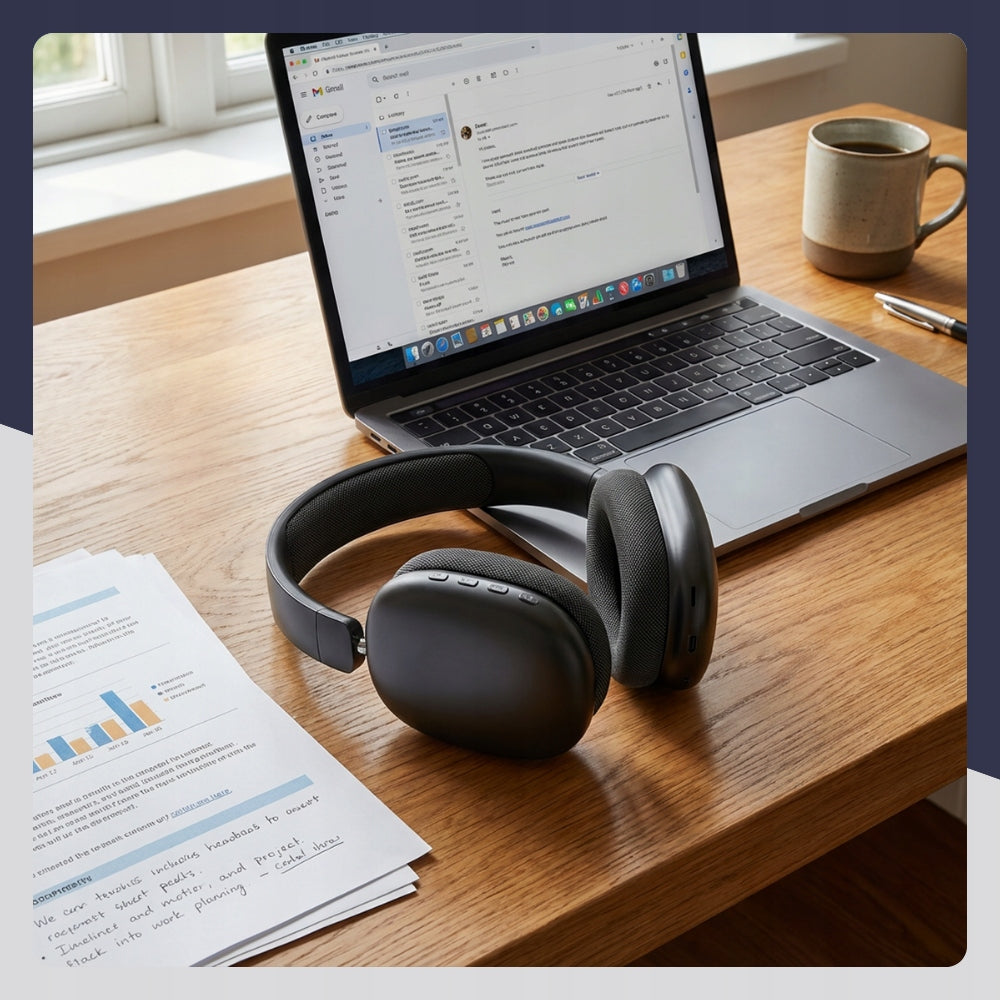 PREMIUM WIRELESS HEADPHONES | BLUETOOTH 5.4 ON-EAR HEADPHONES WITH MICROPHONE AND AUX Manufacturer code PRO MIKROFON WODOODPORNE GAMINGOWE SPORTOWE
