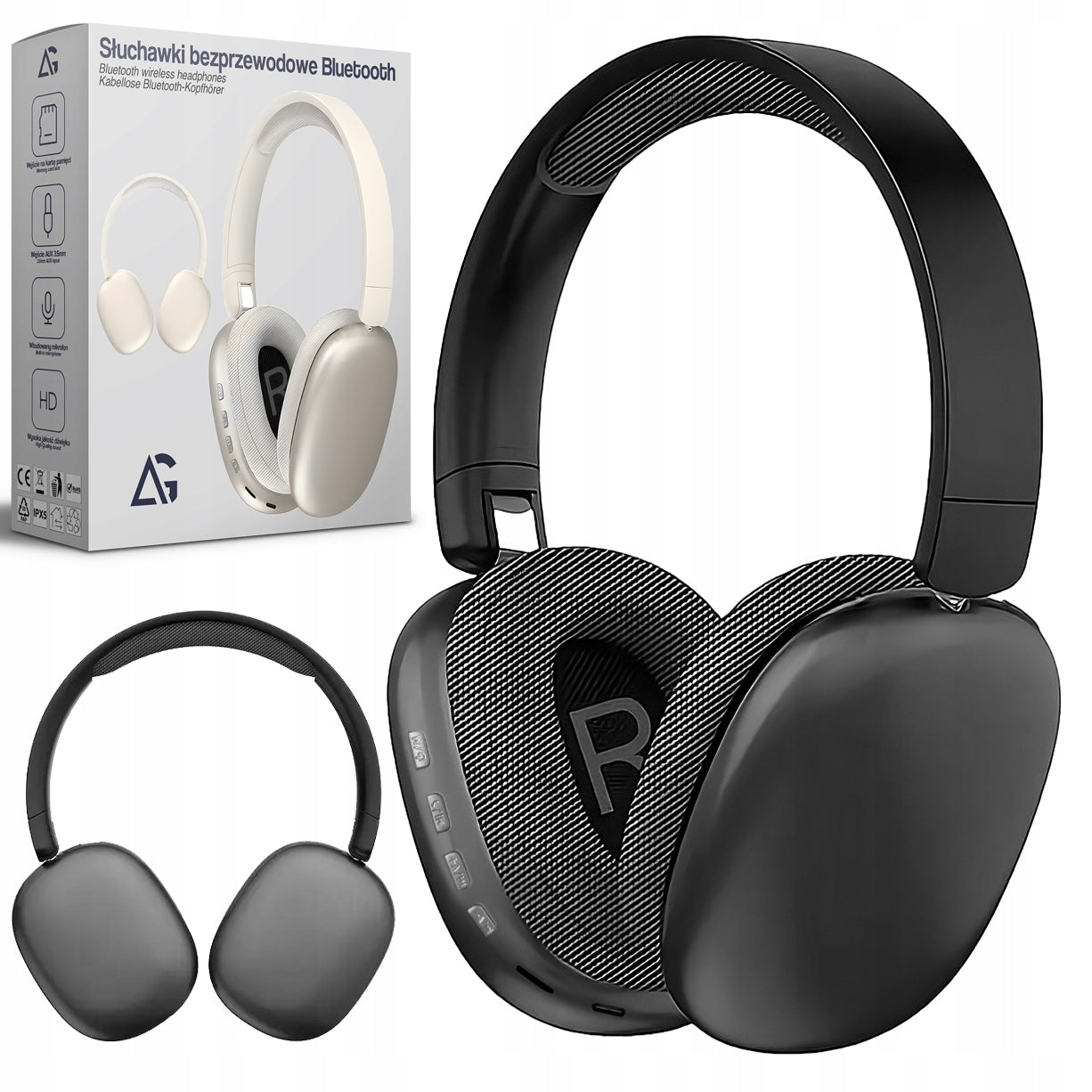 PREMIUM WIRELESS HEADPHONES | BLUETOOTH 5.4 ON-EAR HEADPHONES WITH MICROPHONE AND AUX