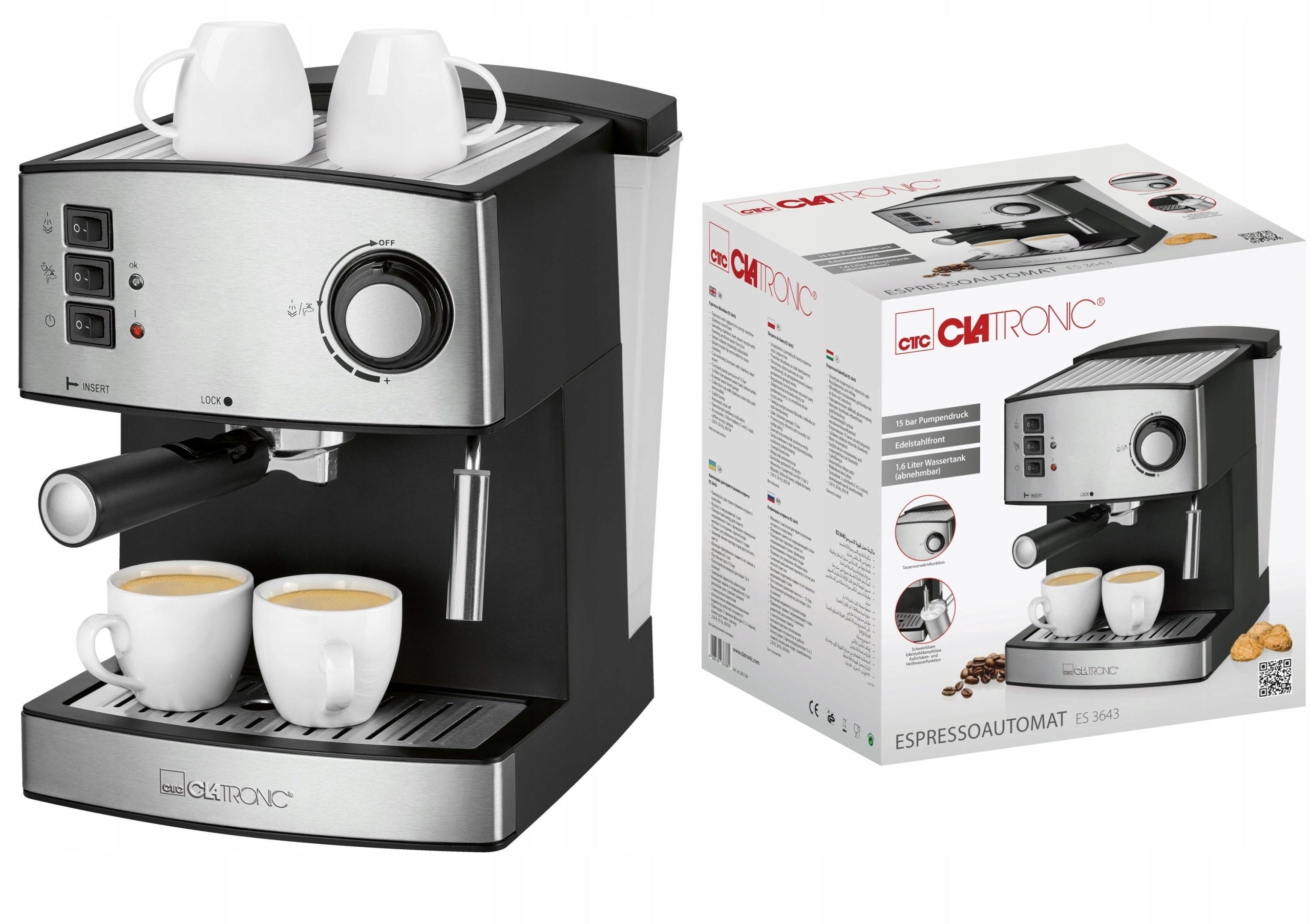PRESSURE COFFEE MAKER CLATRONIC ES 3643