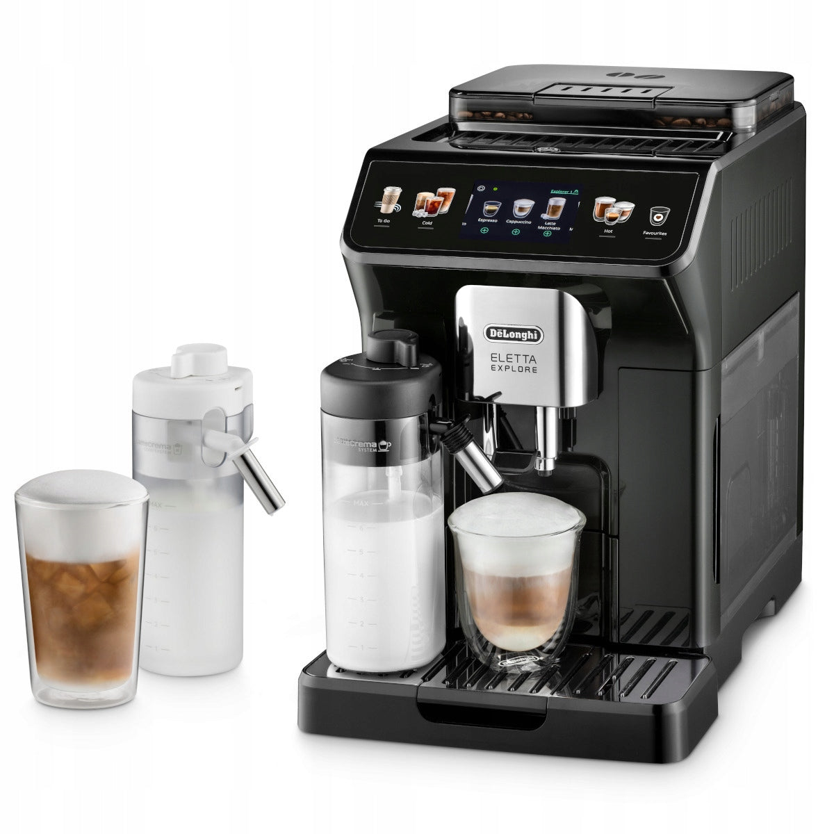 PRESSURE COFFEE MAKER DELONGHI Eletta Explore ECAM450.55.G 40 DRINKS Packaging status original