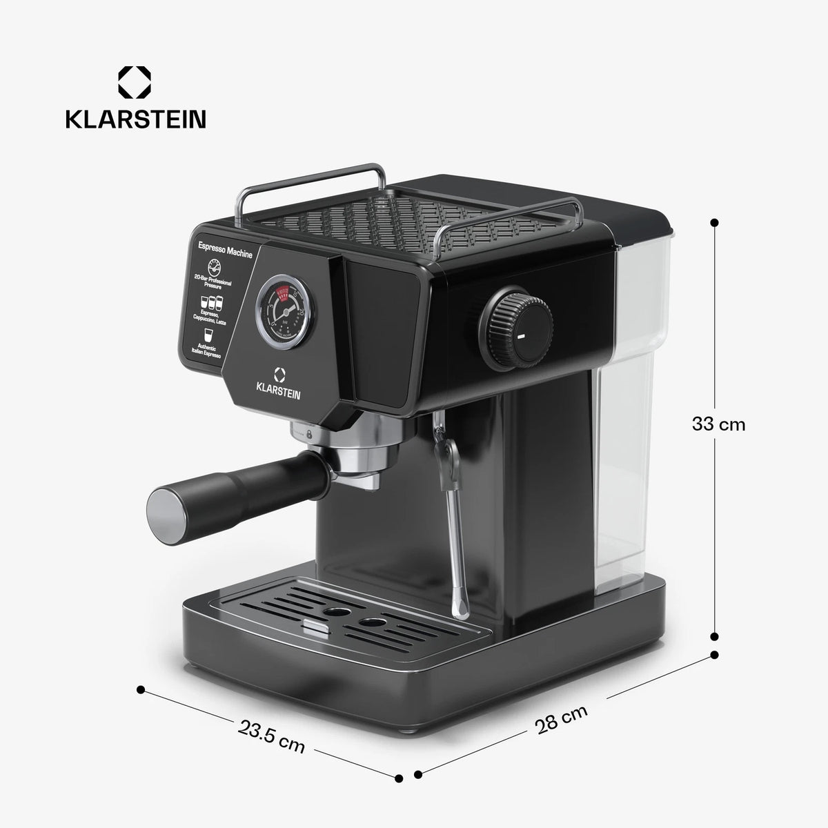 PRESSURE COFFEE MAKER KLARSTEIN 1350W 19 BAR FROTHER Brand Klarstein