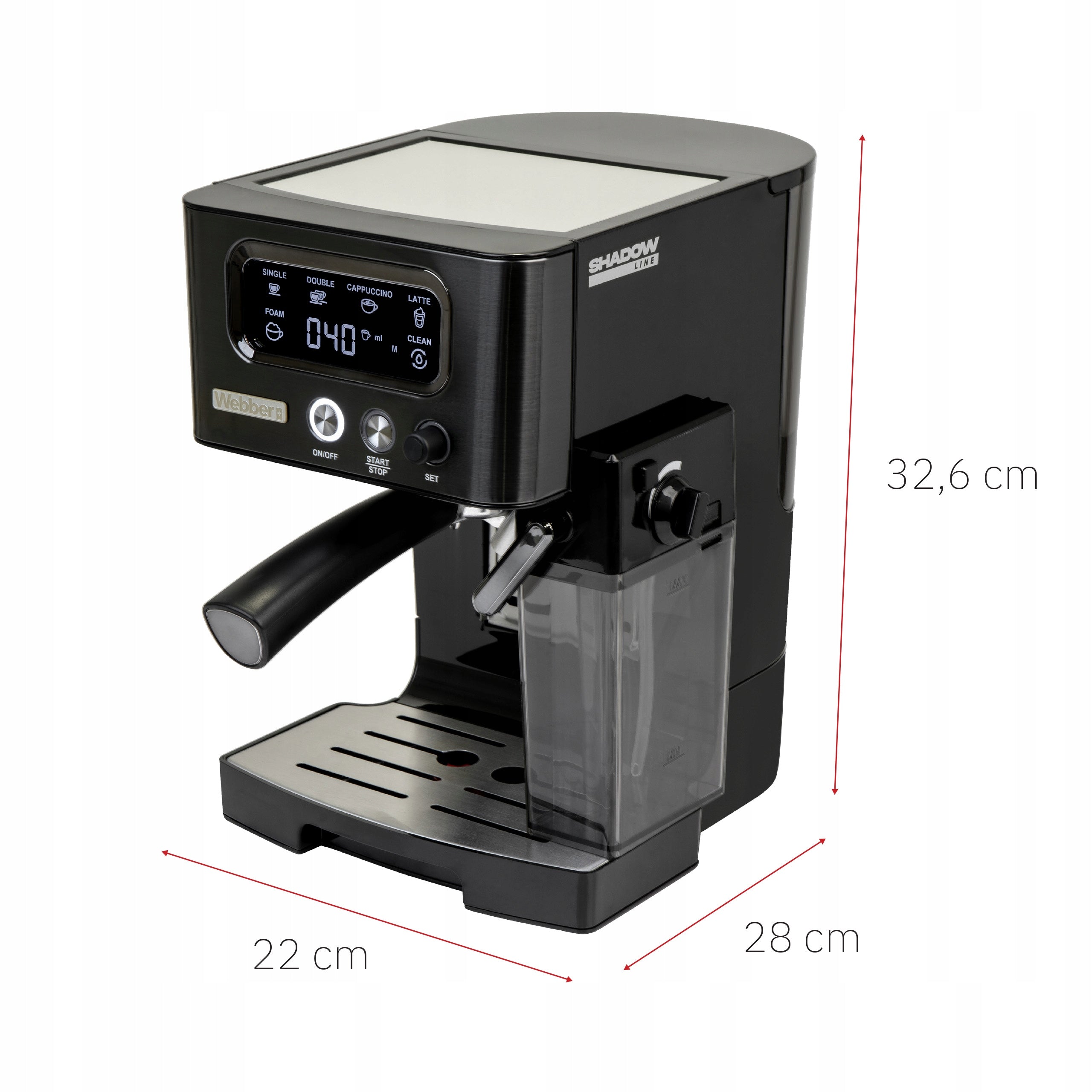 PRESSURE COFFEE MAKER SEMI-AUTOMATIC FLASK WEBBER 15 BAR M5 Manufacturer code 05M5