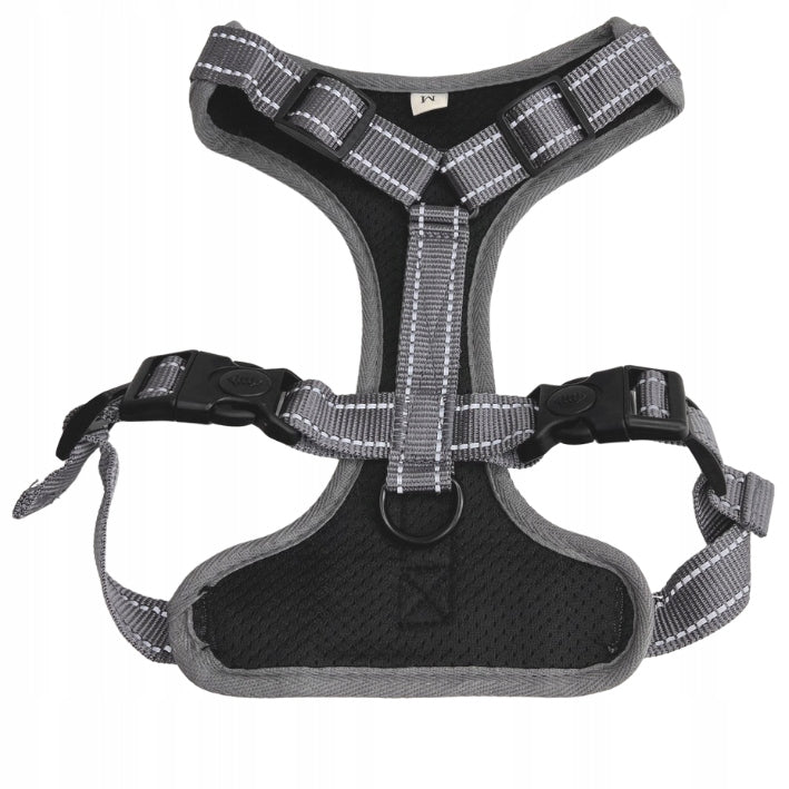 PRESSURE-FREE DOG HARNESS STRONG DURABLE GUARD SOLID red M Type adjustable