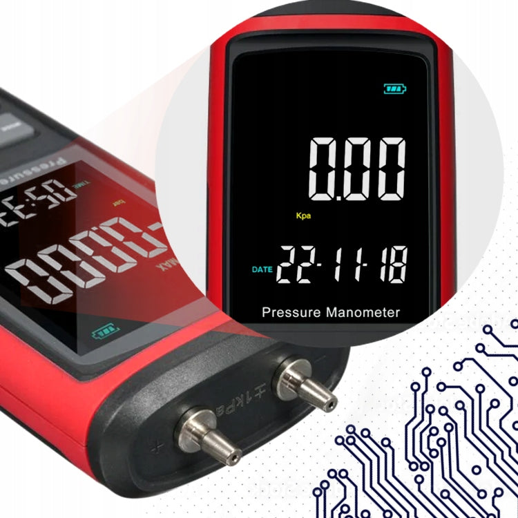 PRESSURE GAUGE DIFFERENTIAL PRESSURE TESTER VACUUM PROGRAM PC 1 BAR Brand Benetech