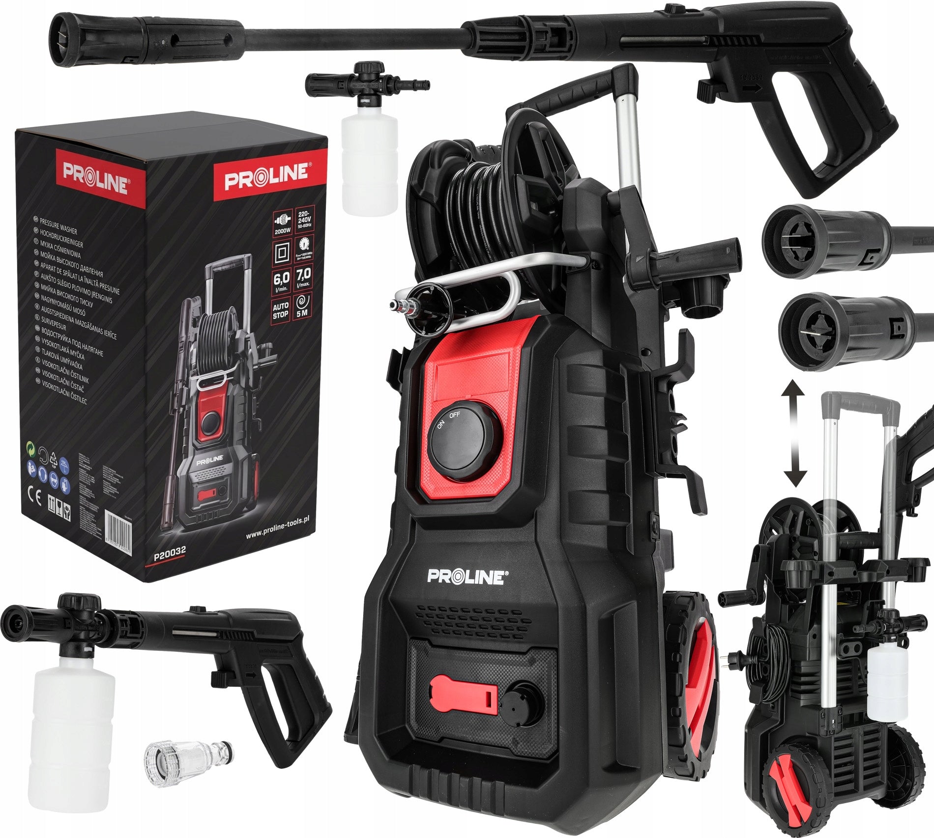 PRESSURE WASHER 2000W, 110 BAR, for garden, car PROLINE