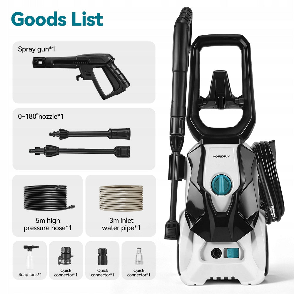 PRESSURE WASHER 250bar car washer 3000W POWERFUL TURBO GARDEN NOZZLE Manufacturer code sku007115sk