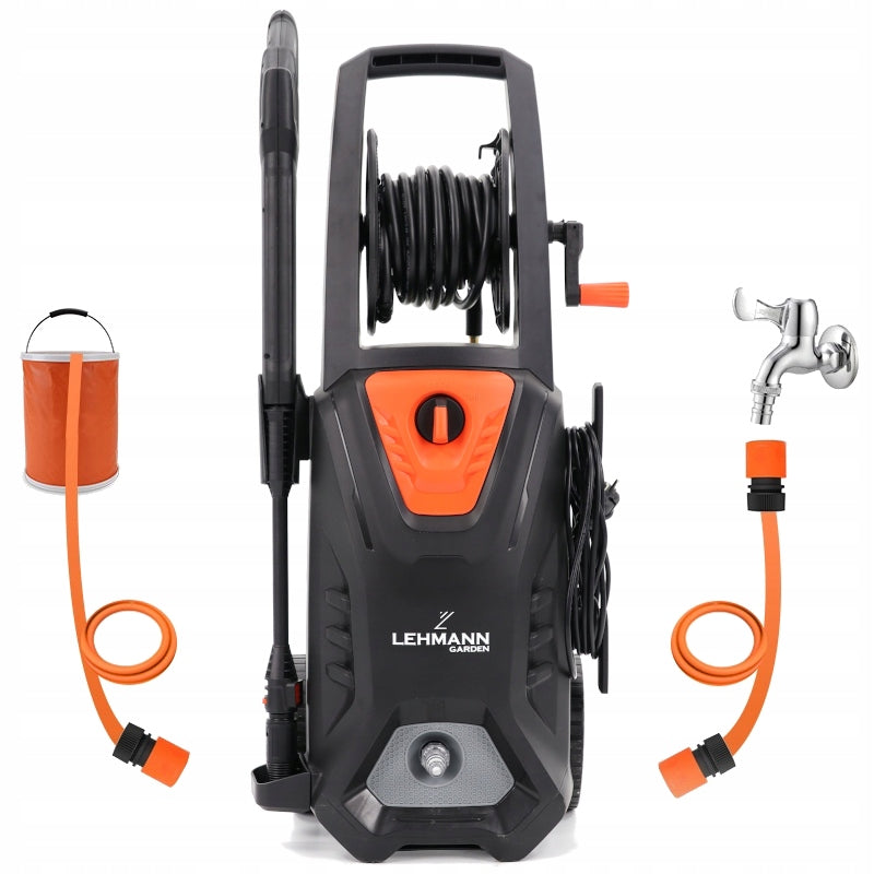 PRESSURE WASHER ALUMINUM PUMP 2200W SET TURBO PATIO RETRACTOR HOSE 10M Brand Lehmann