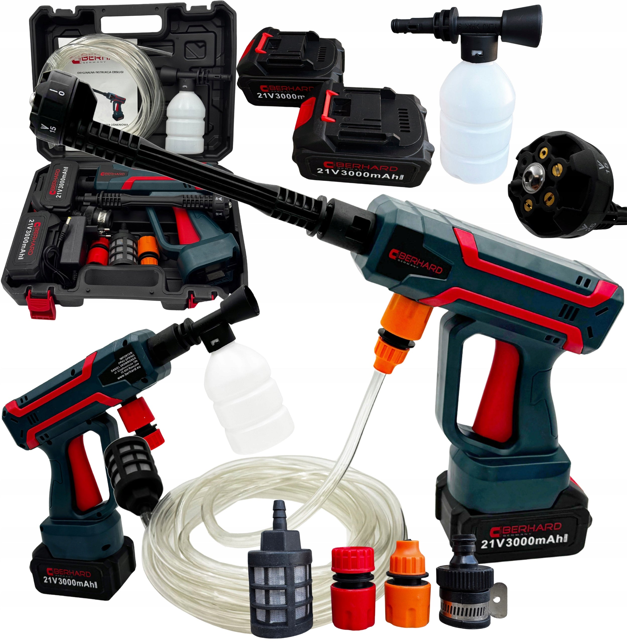 PRESSURE WASHER BERHARD 60 BAR CORDLESS 2X 21V WIRELESS STRONG