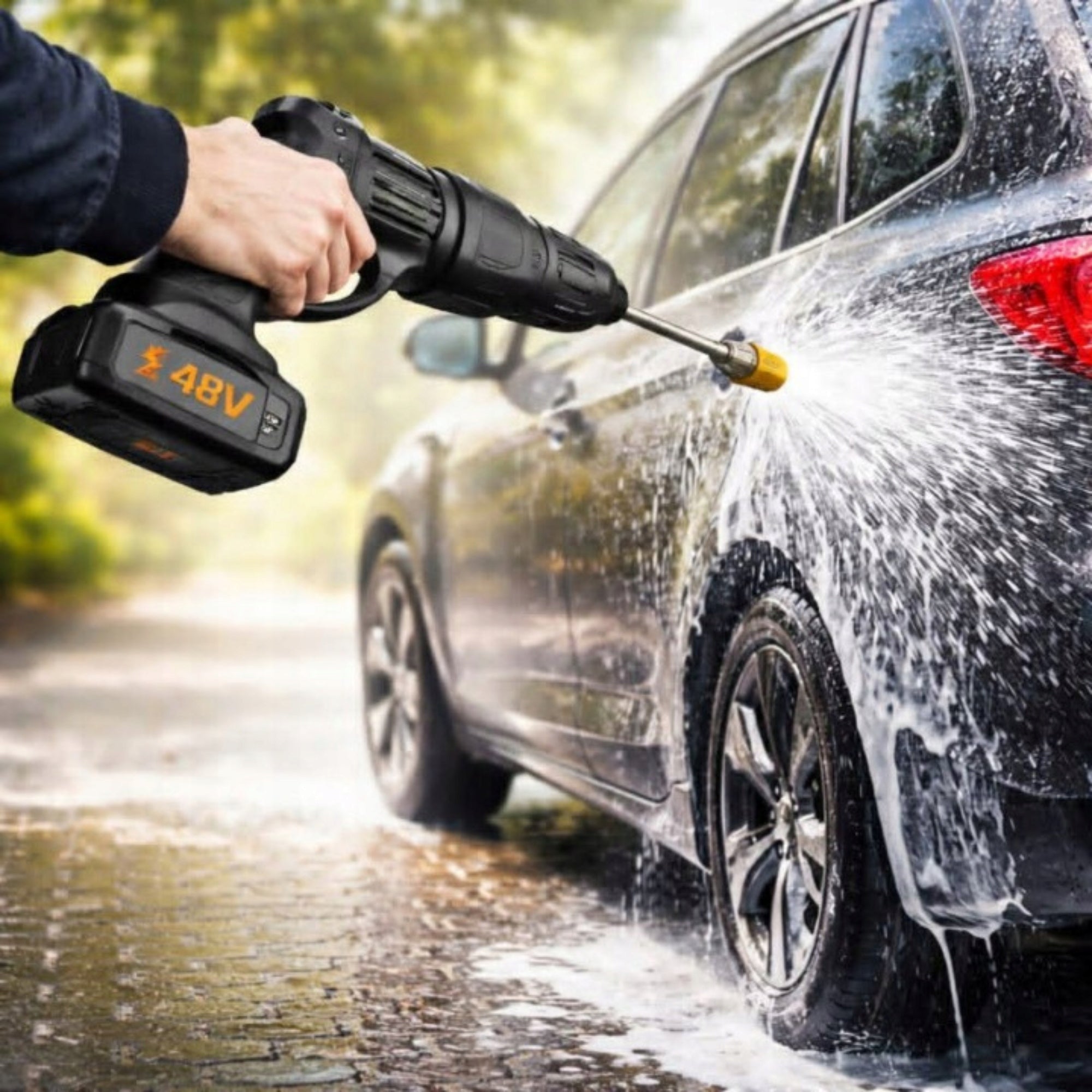 PRESSURE WASHER CORDLESS HANDHELD POWERFUL PUMP SET OF 2 X BATTERIES Brand no brand
