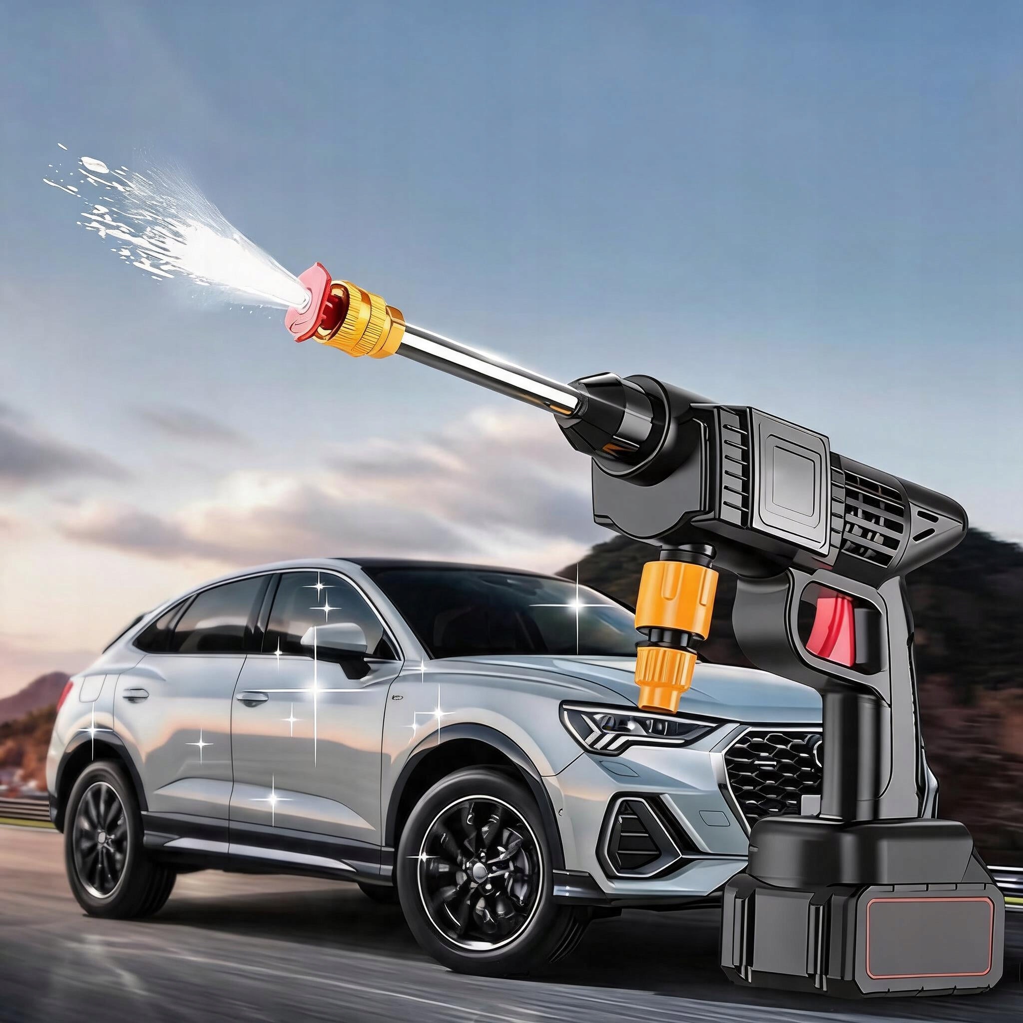 PRESSURE WASHER CORDLESS MULTI NOZZLE STRONG 30BAR FOR GARDEN 2XAKU 2AH Manufacturer code sku006164_5