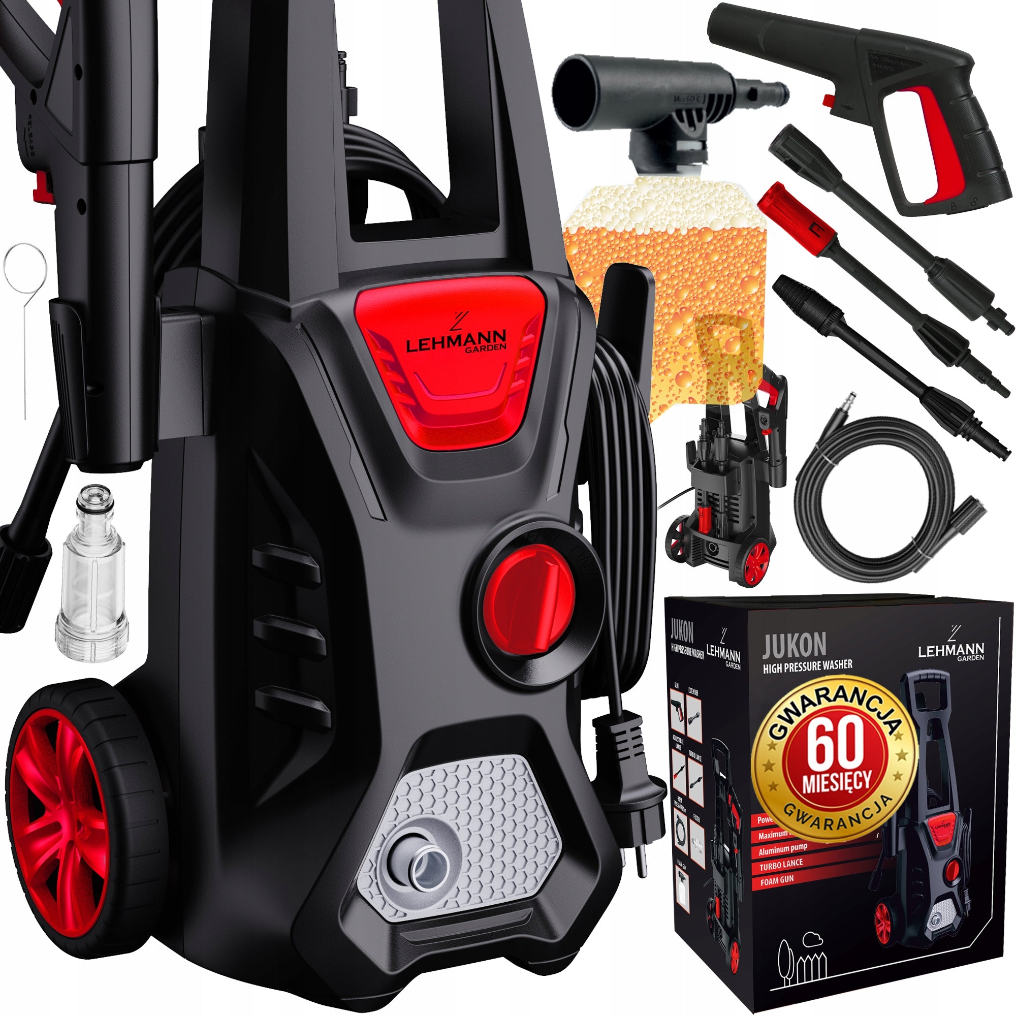 PRESSURE WASHER FOR WASHING THE CAR CUBE PUMP ALU 480L FOAMER FILTER