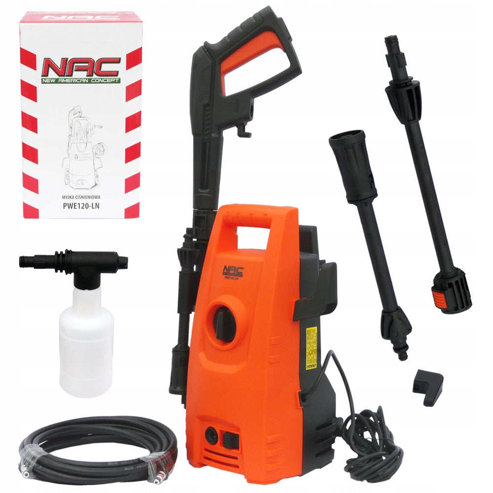 PRESSURE WASHER NAC POWER 1200 IN 100 BAR ALUMINUM PUMP AUTO-STOP SYSTEM