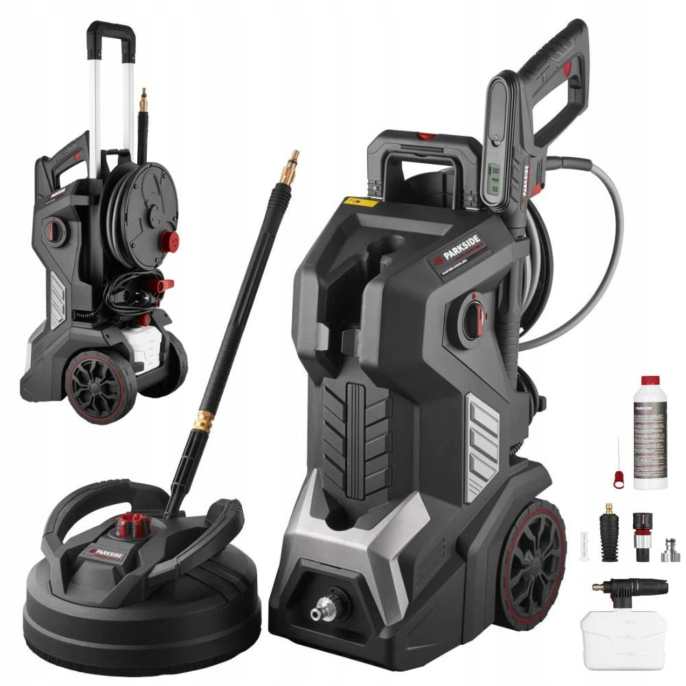 PRESSURE WASHER PARKSIDE 150 BAR 3000 W ALUMINIUM PUMP ACCESSORIES SET