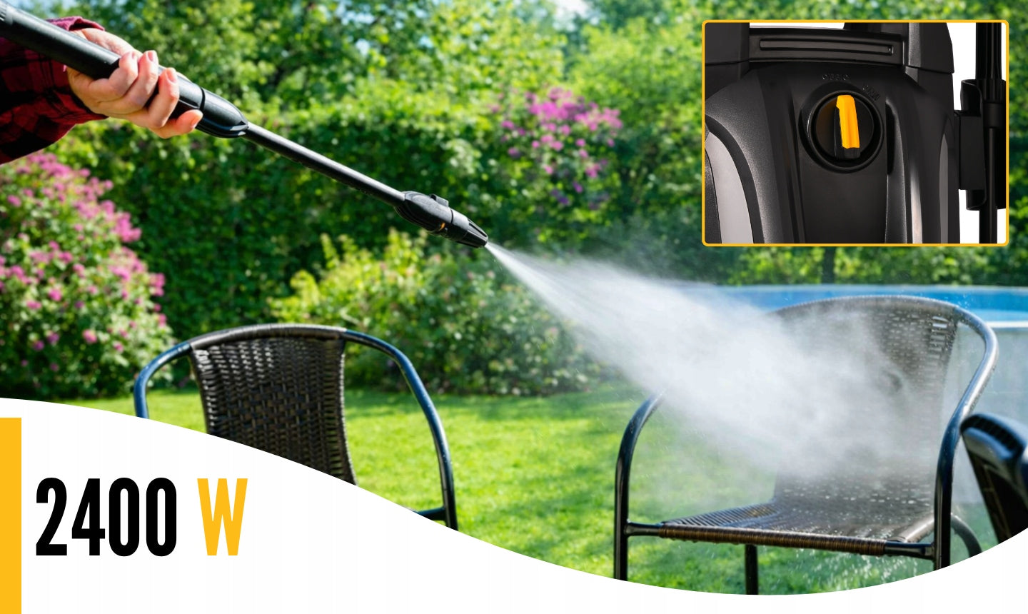 PRESSURE WASHER POWERFUL 180bar ALUMINUM PUMP 2400W BESTEN TURBO SET Packaging status original