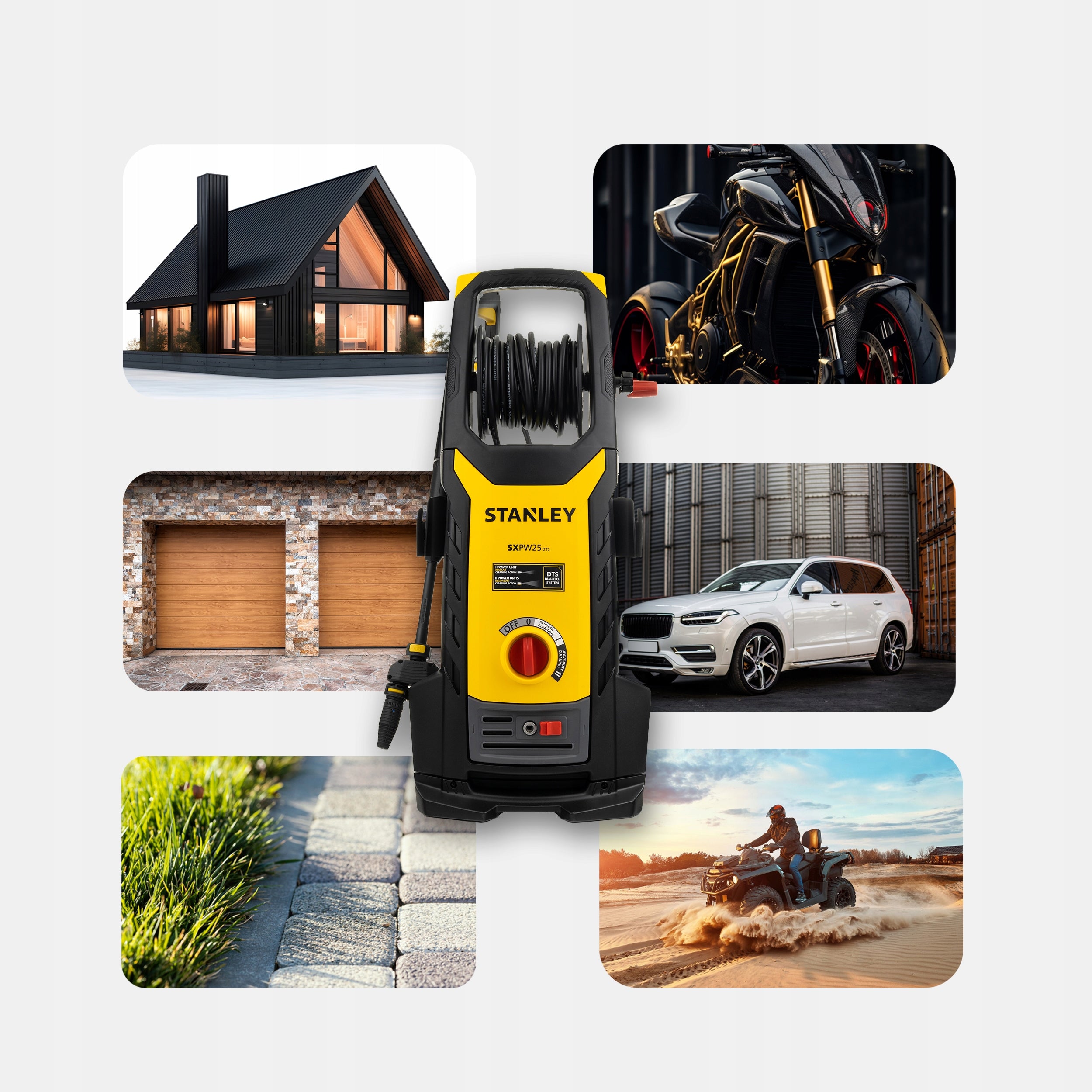 PRESSURE WASHER STANLEY 2500W ALUMINUM PUMP 300BAR RETRACTOR FOR HOSE 8M EAN (GTIN) 5905999062136