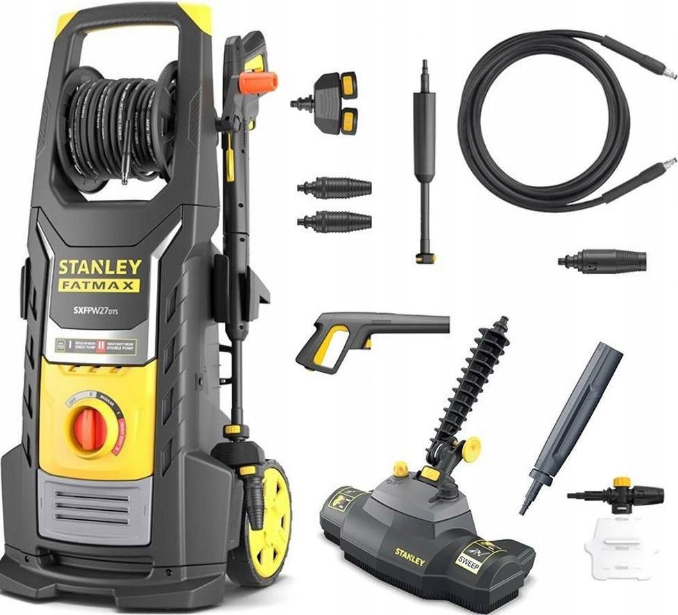 PRESSURE WASHER STANLEY 2700W 320bar 850l/h + TWIN AQUASWEEPER BRUSH