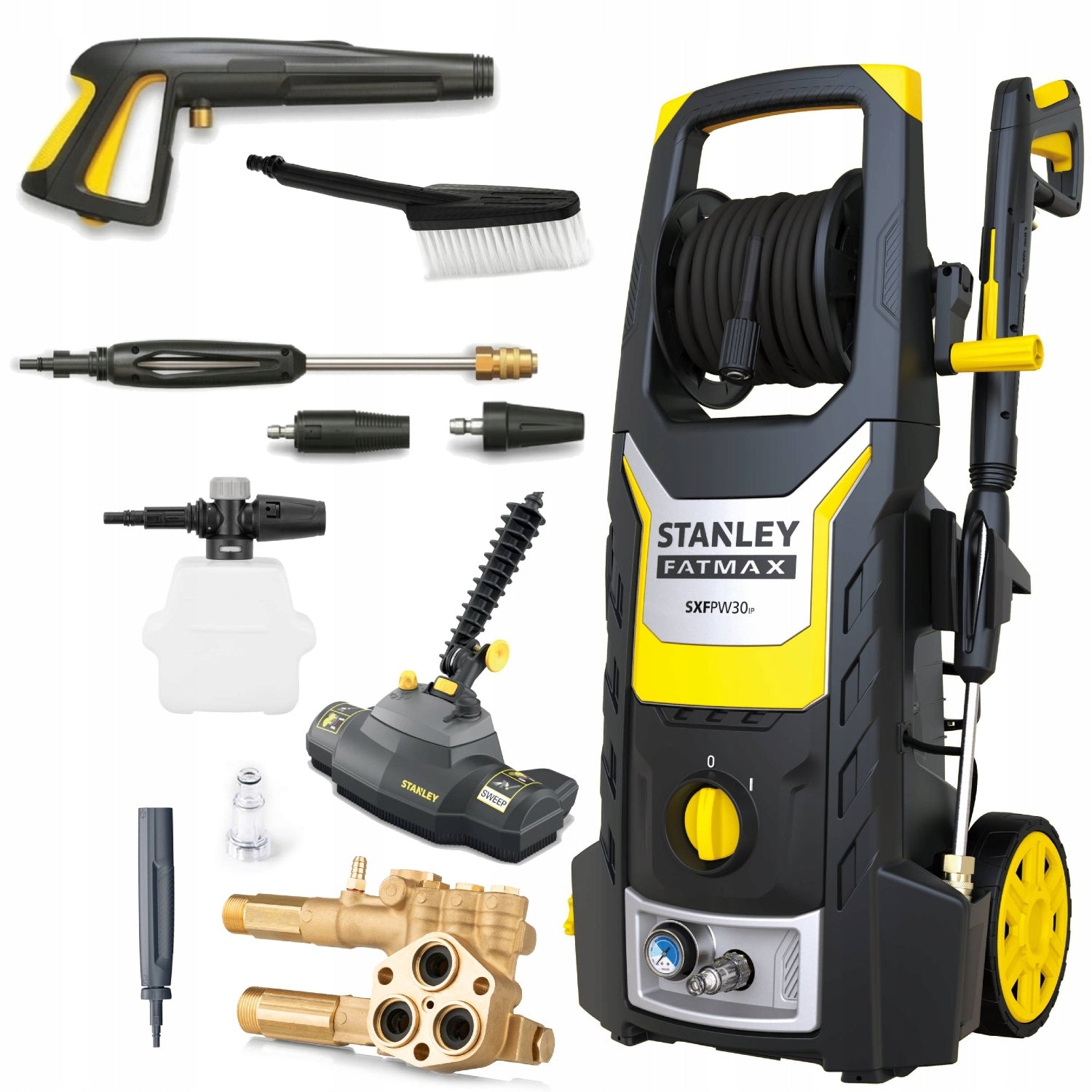 PRESSURE WASHER STANLEY 280BAR PROFESSIONAL BRASS PUMP