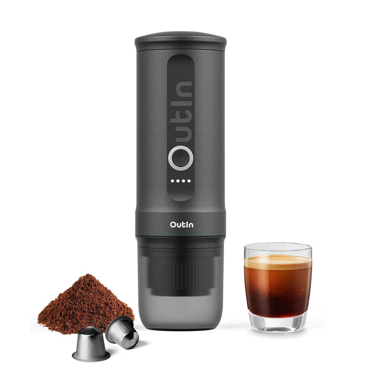 PRESSURE ground coffee maker capsules 20 bar Outin Nano Portable Manufacturer code 12319
