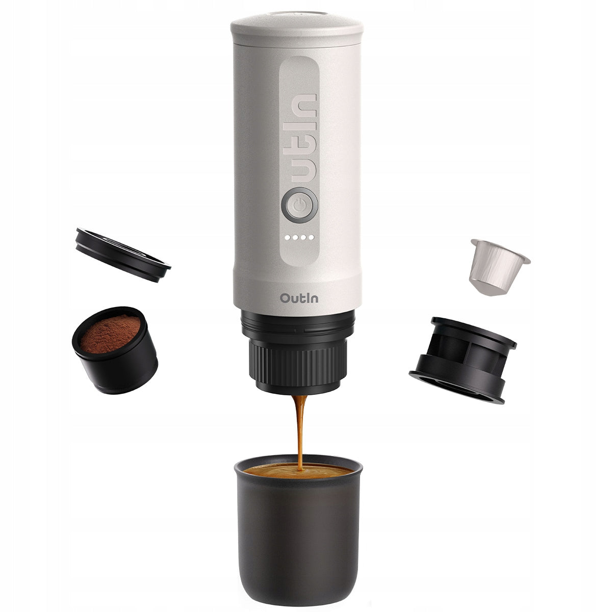 PRESSURE ground coffee maker capsules 20 bar Outin Nano Portable Manufacturer code 12321