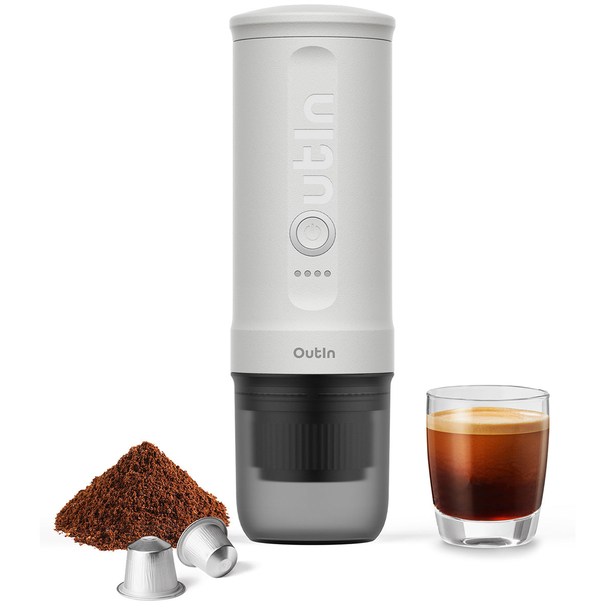 PRESSURE ground coffee maker capsules 20 bar Outin Nano Portable Packaging status original