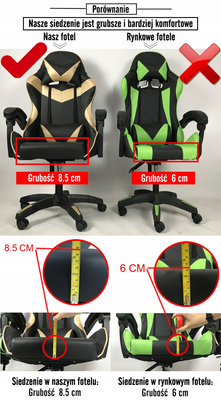 PRESTIGE GAMING CHAIR, QUILTED, OFFICE, MASSAGE, GAME EXTREME FG-PRS-003 Furniture depth 55 cm