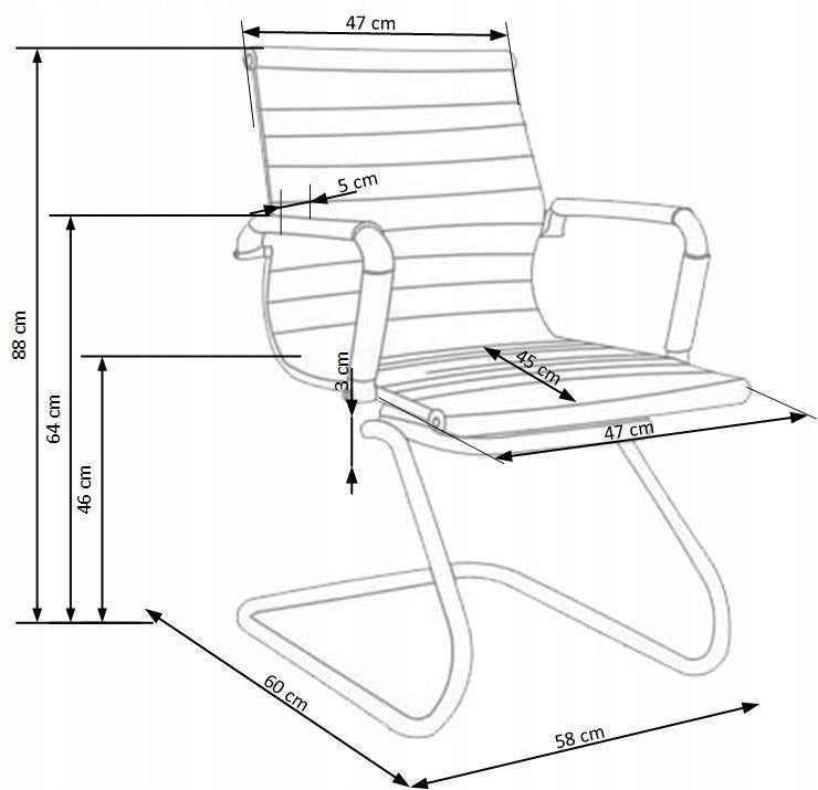 PRESTIGE SKID skid chair black washable office chair elegant Manufacturer code V-CH-PRESTIGE_SKID-FOT-CZARNY