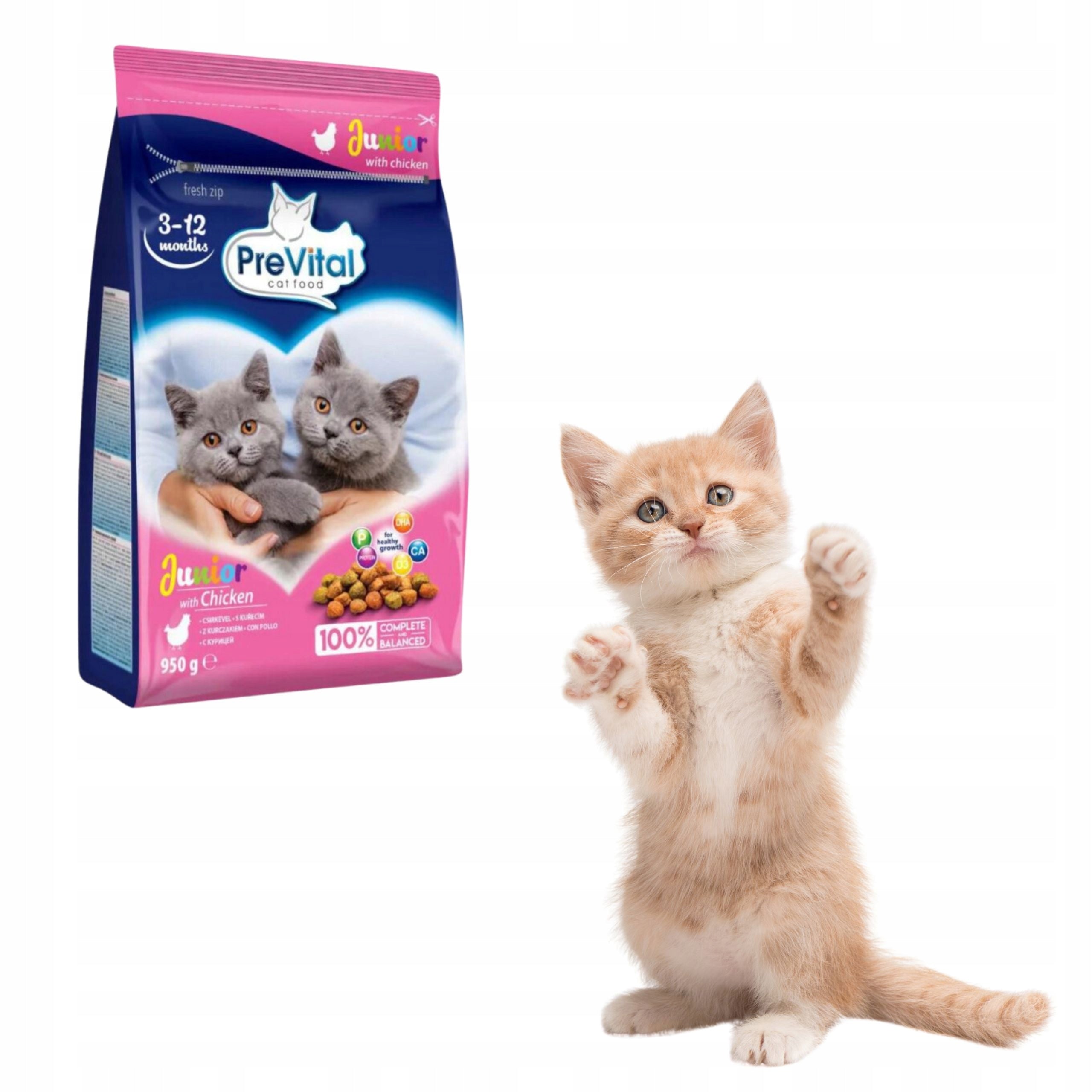 PREVITAL JUNIOR CHICKEN DRY FOOD FOR KITTENS WITH CHICKEN 950 G EAN (GTIN) 5999566111211