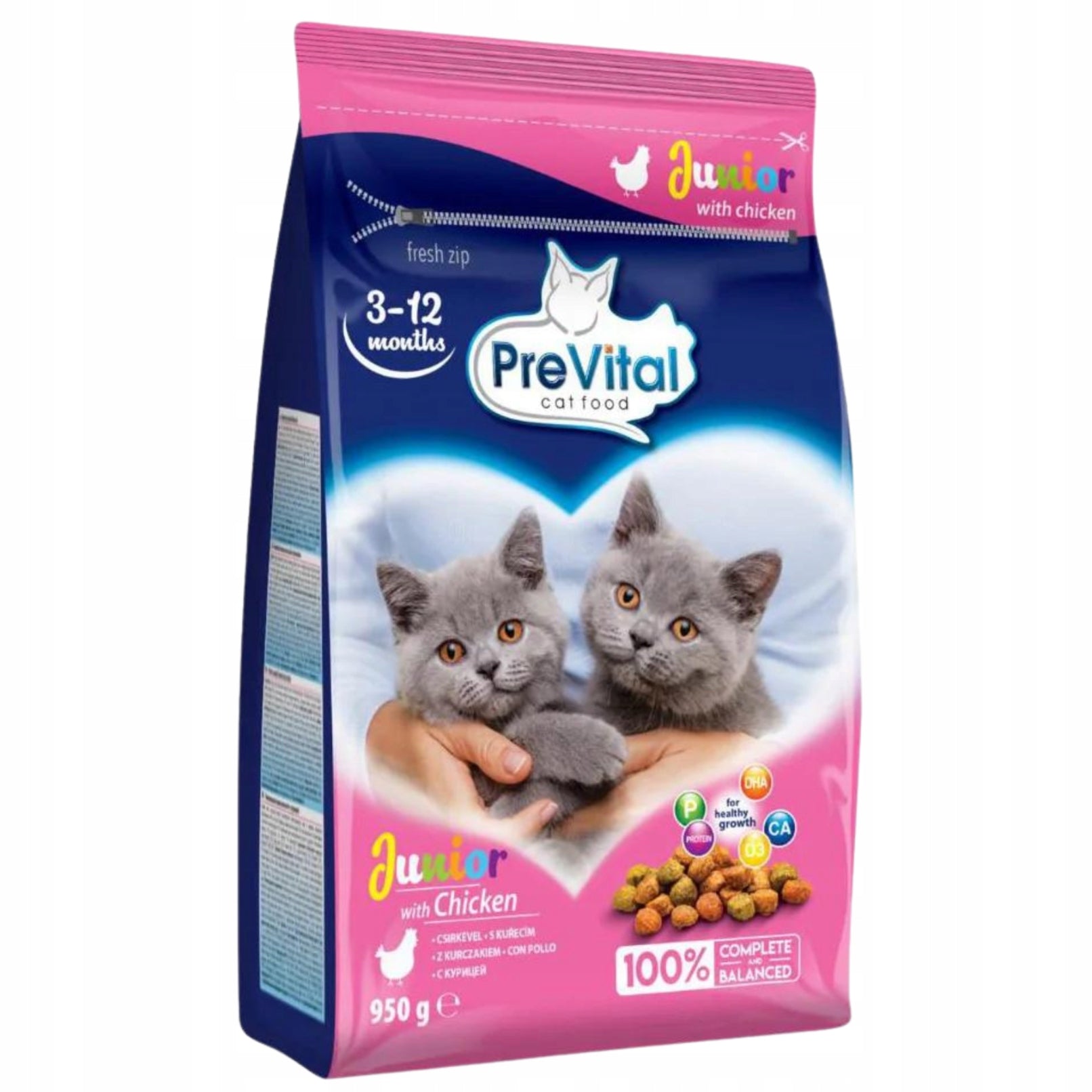 PREVITAL JUNIOR CHICKEN DRY FOOD FOR KITTENS WITH CHICKEN 950 G