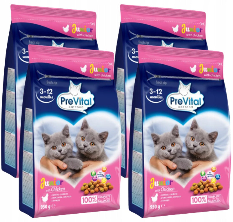PREVITAL junior dry cat food with chicken 4 x 950G Manufacturer code 15999566111218