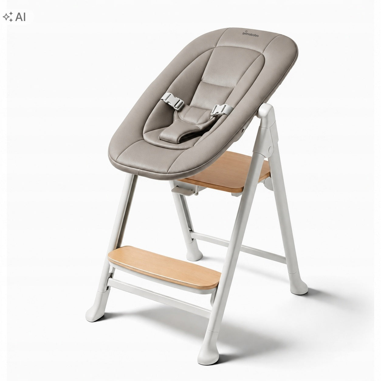 PRIMABOBO 4in1 BELI Multifunction Highchair for Feeding + Couch Grey Packaging status original