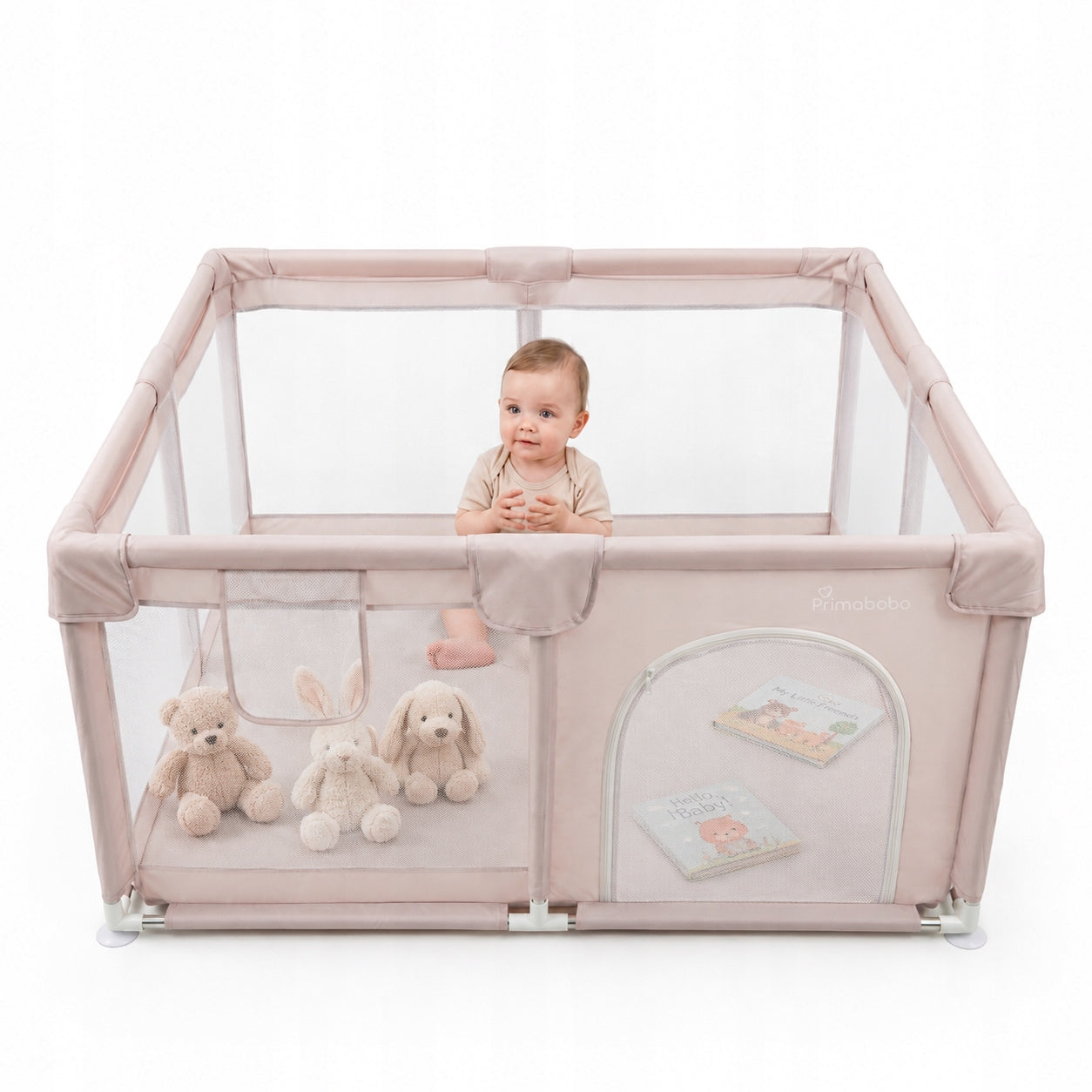 PRIMABOBO Playpen LUNA square toys dry pool 127x127cm BEIGE
